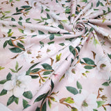 Fonds Digital Coton Panama H 160 cm - MAGNOLIA/ROSE