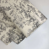 Tissu Toile de Jouy H 280 cm - GRIS/ECRU
