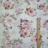 Panama Fonds Numérique Coton - SANDERSON ROSE H 280 cm