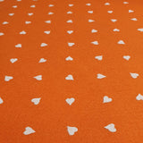 Pannolenci Stampato H 180 cm - ARANCIO/CUORI PICCOLI BIANCHI