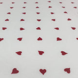 Pannolenci Stampato H 180 cm - BIANCO/CUORI PICCOLI BORDEAUX