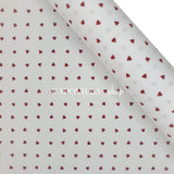 Pannolenci Stampato H 180 cm - BIANCO/CUORI PICCOLI BORDEAUX