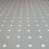 Pannolenci Stampato H 180 cm - GRIGIO CHIARO/CUORI PICCOLI BIANCHI