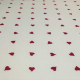 Pannolenci Stampato H 180 cm - PANNA/CUORI PICCOLI BORDEAUX