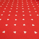 Pannolenci Stampato H 180 cm - ROSSO/CUORI PICCOLI BIANCHI