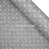 Pannolenci Stampato H 180 cm - GRIGIO MELANGE/CUORI PICCOLI BIANCHI