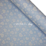 Pannolenci Stampato H 180 cm - CIELO/CUORI BIANCHI