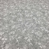 Pannolenci Stampato H 180 cm - GRIGIO MELANGE/FIORI SAMBUCO BIANCHI