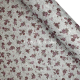 Pannolenci imprimé - Fleurs vintage VIOLET/MELANGE GREY - coupe minimum ou multiples de 25 x 180 cm