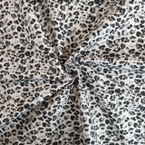 Coton à motifs - GRIS LÉOPARD - coupe minimum ou multiples de 25 x 290 cm