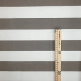 Tessuto per esterno H 160 cm - RIGHE FANGO/BIANCHE