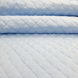 Trapuntato in piquet di cotone H 140 cm - CIELO