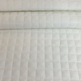 Trapuntato in piquet di cotone H 140 cm - LATTE