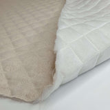 Trapuntato in misto cotone H 140 cm - GREZZO QUADRO MEDIO/BEIGE