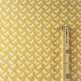 Cotone Percallino H 290 cm - UNICORNI BIANCHI/GIALLO