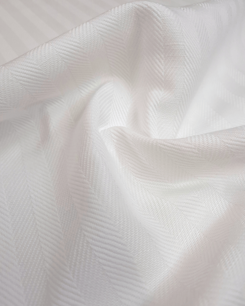 Asciugapiatti "Rinfranto Spigato" Misto Lino - BIANCO LATTE