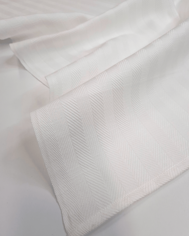 Asciugapiatti "Rinfranto Spigato" Misto Lino - BIANCO LATTE