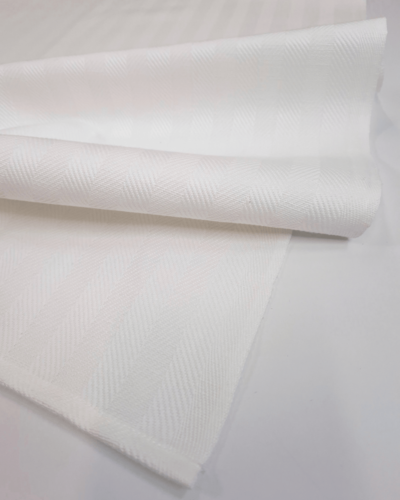 Asciugapiatti "Rinfranto Spigato" Misto Lino - BIANCO LATTE