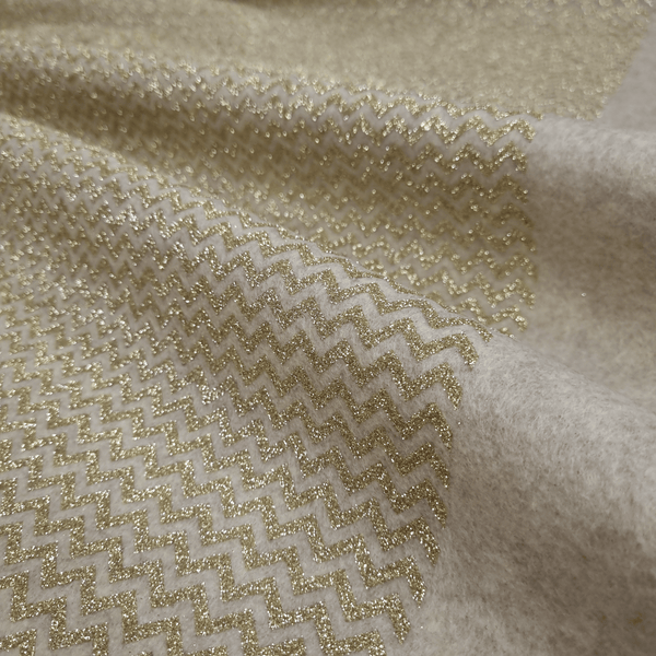 Pannolenci H 155 cm - LANA ZIG ZAG GLITTER ORO