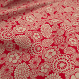 Rohbaumwolle H 280 cm - ROSA BLUMEN
