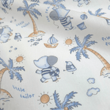 Tessuto Cotone H 140 cm -  ELEFANTINI MARINAI