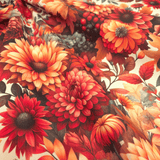 Cotone Fondo Panama Stampa Digitale H 280 cm - AUTUNNO FIORITO