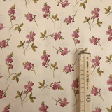Cotone Americano H 110 cm - FIORELLINI ROSA ANTICO/PANNA