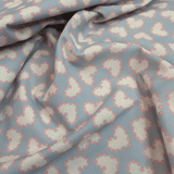 Cotone Americano - Collezione “Love Family” ANIMAL TEAM/AZZURRO POLVERE