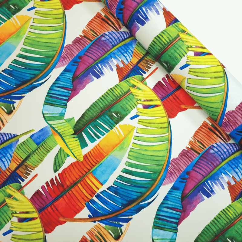 Tessuto no stiro H 160 cm - PIUME MULTICOLOR