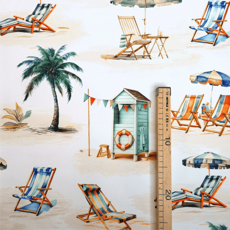 Tessuto no stiro H 160 cm - SPIAGGIA