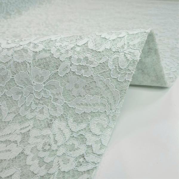 Feltro Lana con Pizzo H 135 cm - AZZURRO PASTELLO