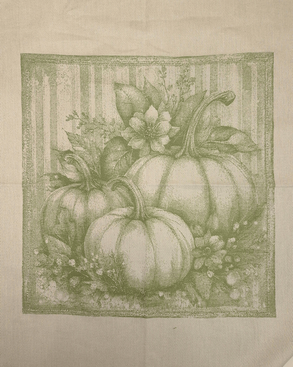 Asciugapiatti in puro cotone - ZUCCHE/VERDE