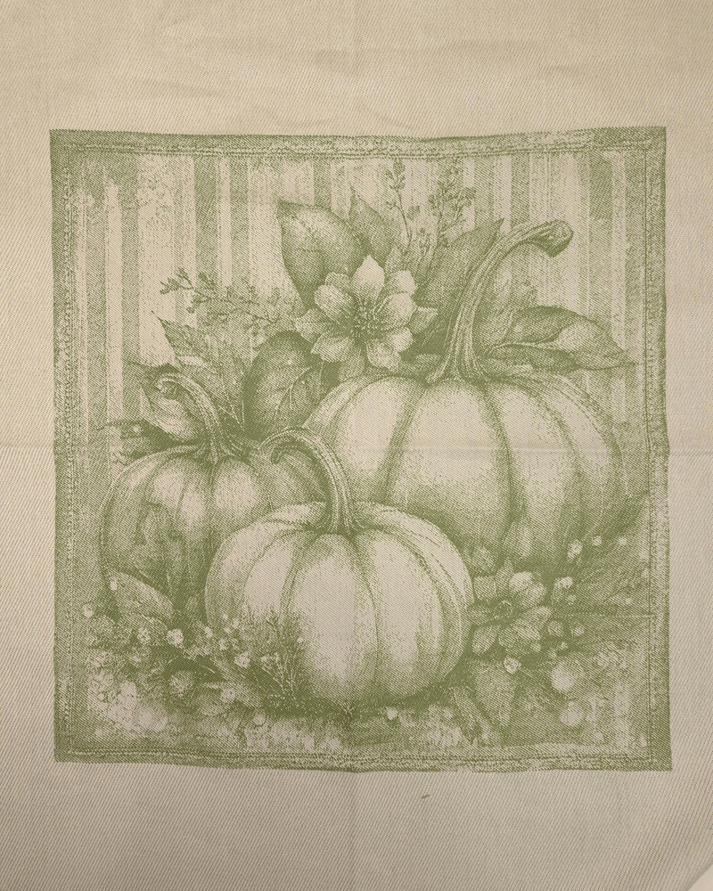 Asciugapiatti in puro cotone - ZUCCHE/VERDE