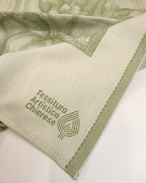 Asciugapiatti in puro cotone - ZUCCHE/VERDE