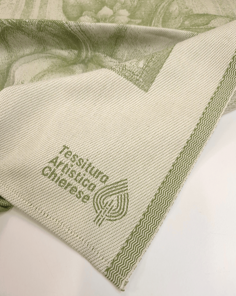 Asciugapiatti in puro cotone - ZUCCHE/VERDE