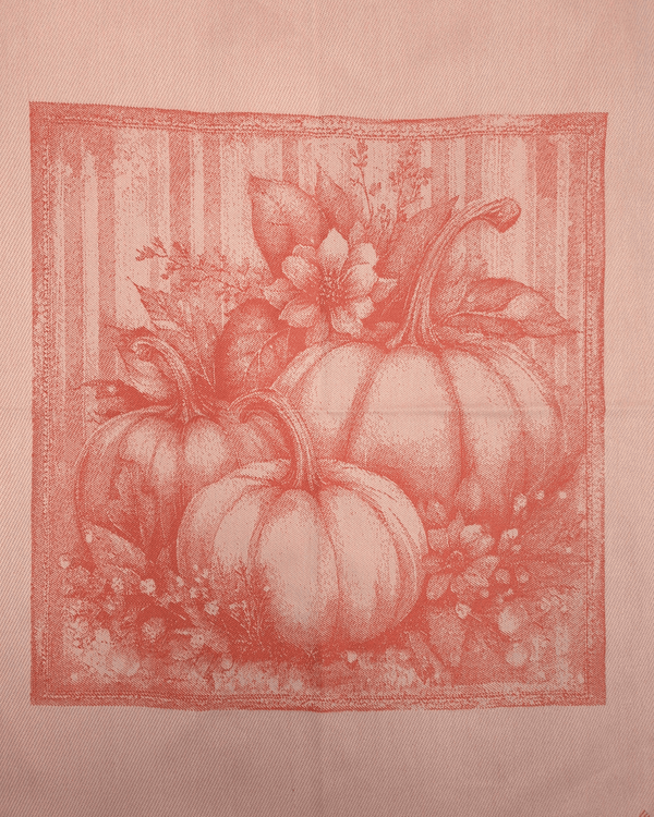 Asciugapiatti in puro cotone - ZUCCHE/ARANCIO