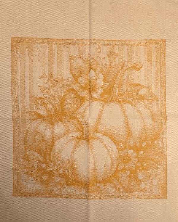 Asciugapiatti in puro cotone - ZUCCHE/GIALLO