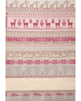 Asciugapiatti da ricamo in puro cotone - FANTASIA NATALIZIA BORDEAUX