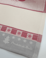 Asciugapiatti da ricamo in puro cotone - GNOMI BORDEAUX