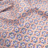 Cotone Americano H 110 cm - FANTASIA SALMONE/VERDE