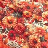 Cotone Fondo Panama Stampa Digitale H 280 cm - AUTUNNO FIORITO
