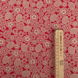 Rohbaumwolle H 280 cm - ROSA BLUMEN