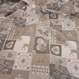 Tessuto Arredo Gobelin H 280 cm - FANTASIA TIROLESE/GRIGIO