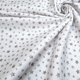 Piquet de coton H 150 cm - ÉTOILES GRIS