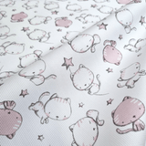 Piquet de coton H 150 cm - CHATONS ROSE