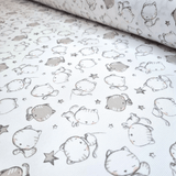Piquet de coton H 150 cm - CHATONS GRIS