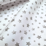 Piquet de coton H 150 cm - ÉTOILES GRIS