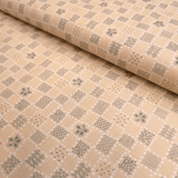 Cotone Americano H 110 cm - FANTASIA BEIGE/VERDE SALVIA