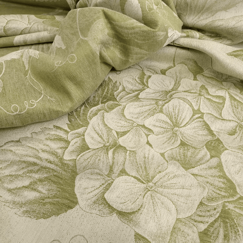 Tovagliato Fiandra in Misto Lino H 180 cm - ORTENSIE VERDE