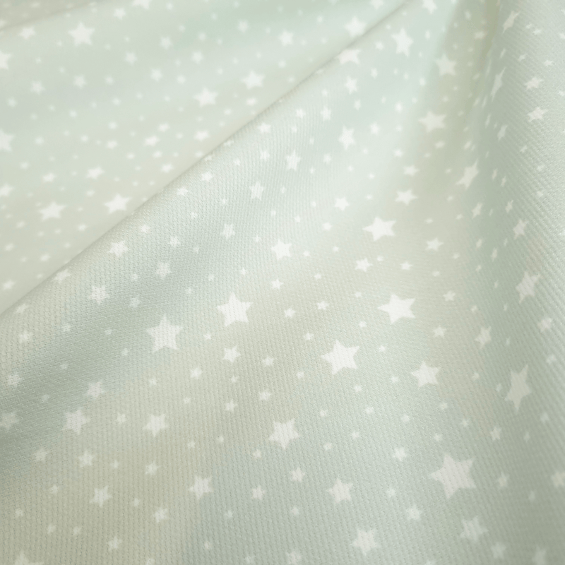 Piquet millerighe H 150 cm - STELLINE BIANCHE FONDO VERDE